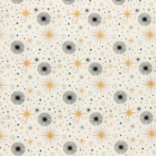 Witte katoen met sterren