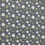 Grijze katoen met kerstballen