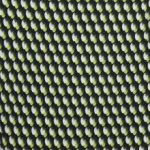 Zwarte Italiaanse viscose tricot met groen en wit motief