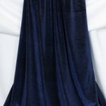 Blauwe rekbare polyester fluweel met glitters van Fibre Mood