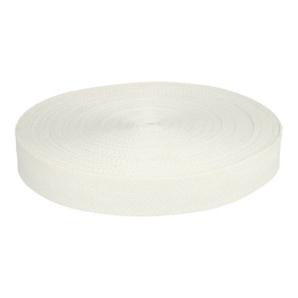 Tassenband / keperband 25 mm wit