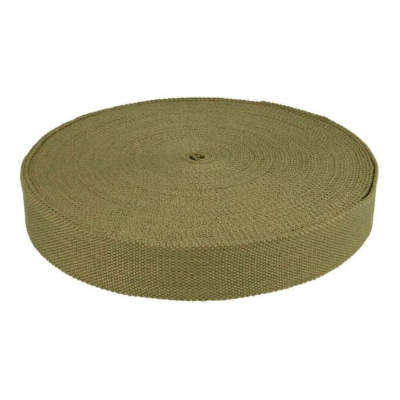 Tassenband / keperband 38 mm kaki