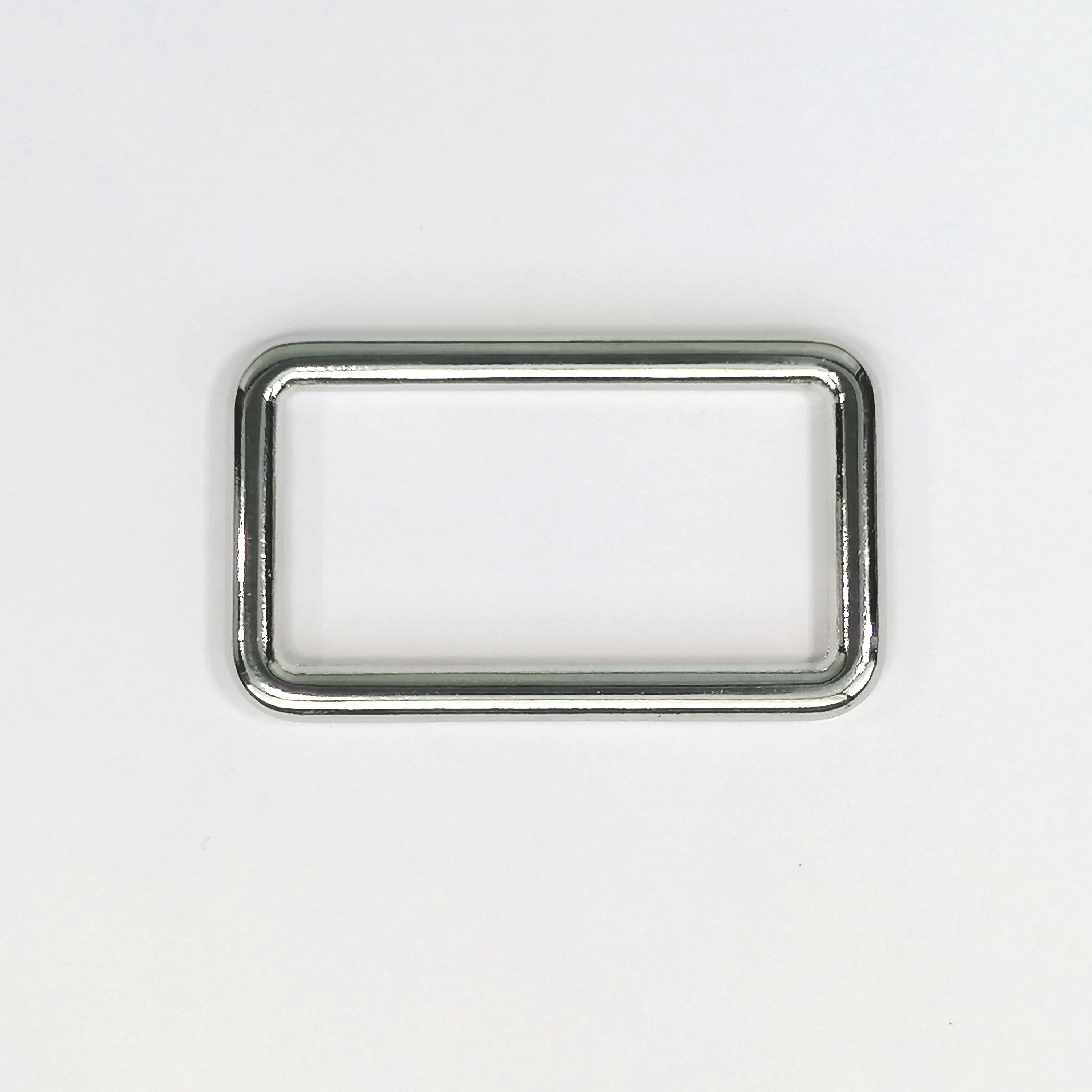 Rechthoekige ring - zilverkleurig - 3 x 1,5 cm