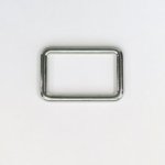 Rechthoekige ring - zilverkleurig - 2,5 x 1,5 cm