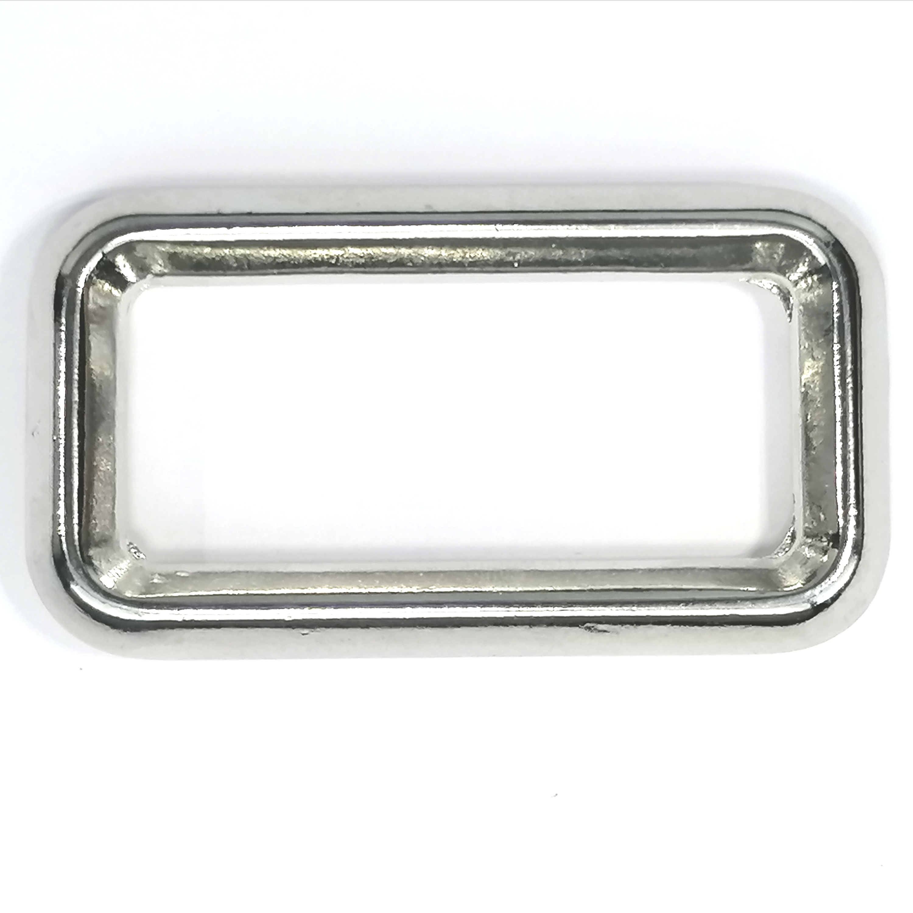 Rechthoekige ring - zilverkleurig - 4 x 1,5 cm - zwaar