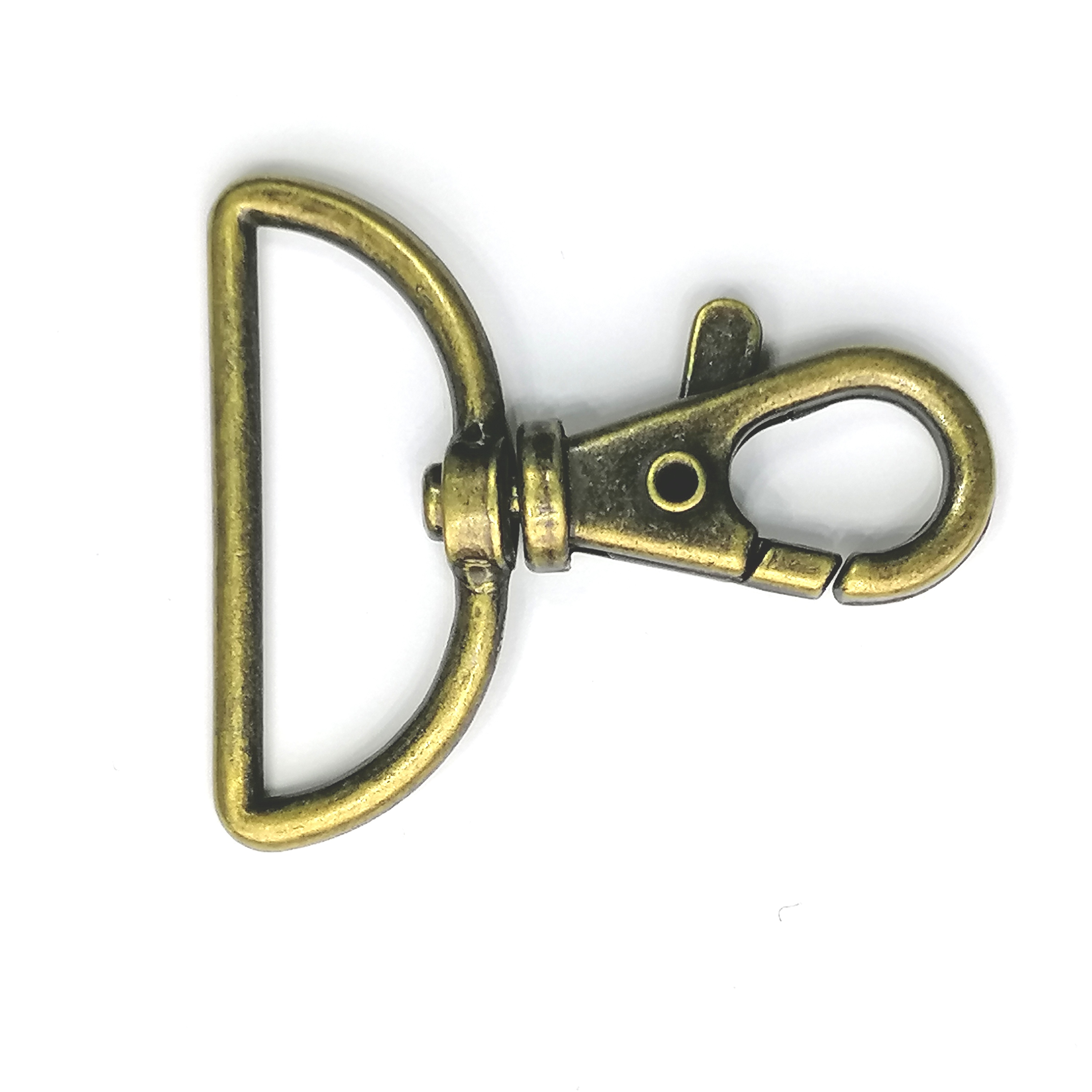 Musketonhaak - messing - 3,2 cm