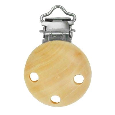 Fopspeen clip hout - naturel - 30 mm