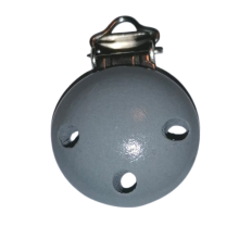 Fopspeen clip hout - grijs - 30 mm
