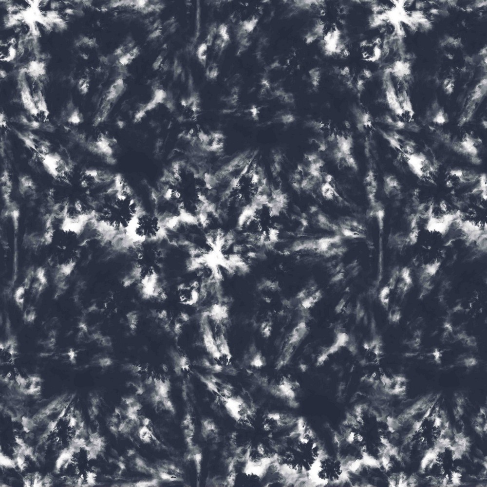 Tie dye blauwe katoen poplin van Poppy