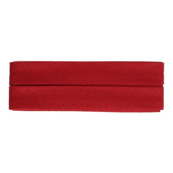 Biais - katoen 2 cm x 5 m - bordeaux / rood
