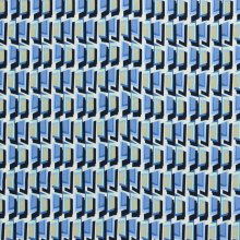 Viscose crêpe met blauw abstract patroon van Alta Moda
