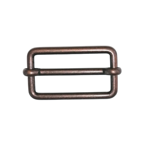 Schuifgesp - oud koper - 30 x 15 mm