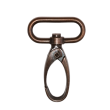 Musketonhaak - oud koper - 32 mm
