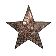 Pailletten applicatie - gouden ster - 8 cm