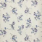 Witte viscose met strepen en blauwe bloemetjes Burda collectie lente-zomer 2022