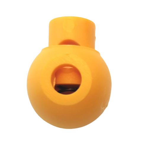 Koordstopper plastic rond 20 mm - geel