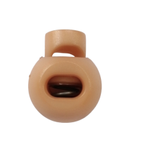 Koordstopper plastic rond 20 mm - beige / zalm