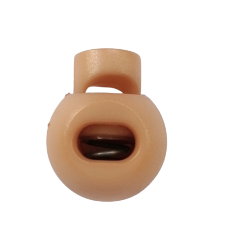 Koordstopper plastic rond 20 mm - beige / zalm