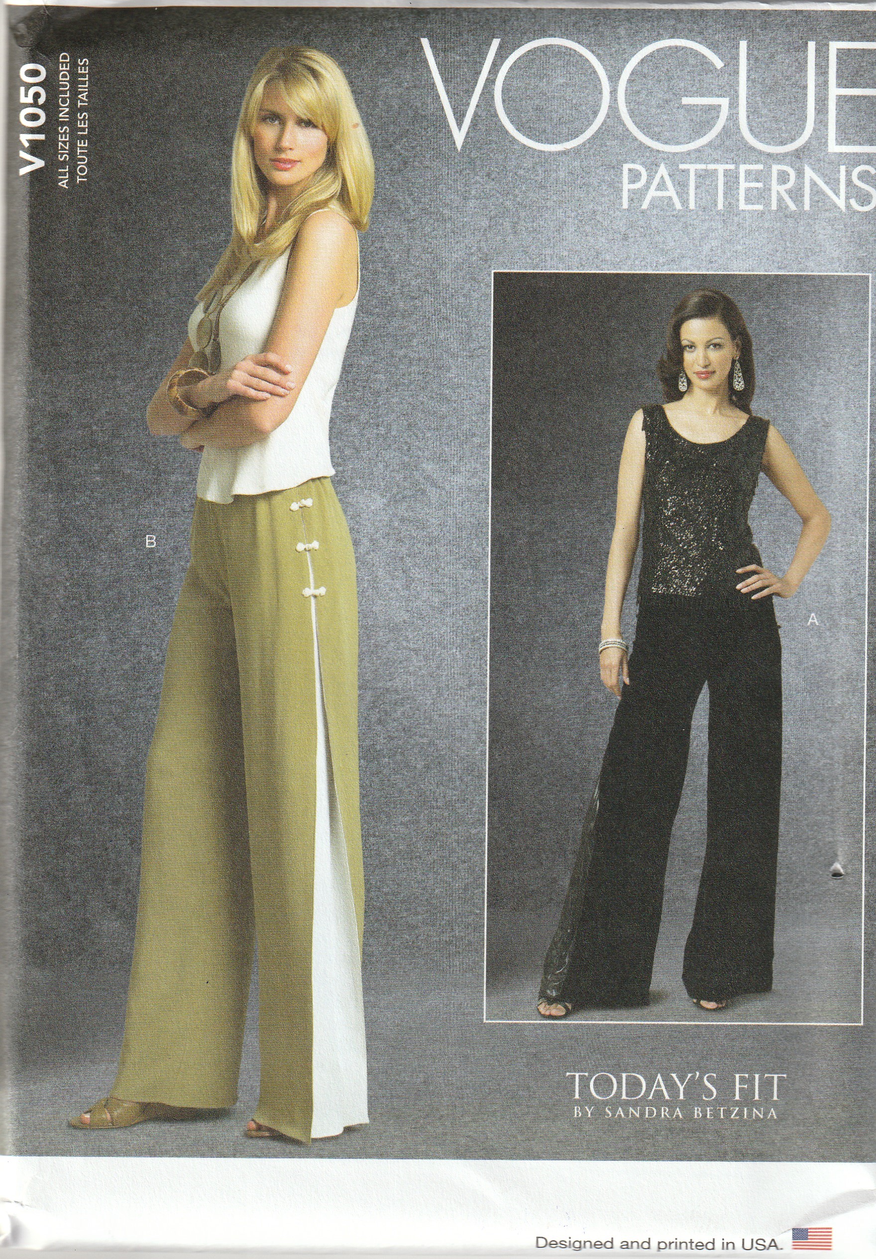 Patroon broek V1050 alle maten - Vogue