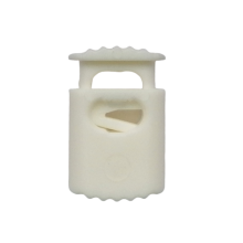 Koordstopper plastic met ribbels 20 mm - wit