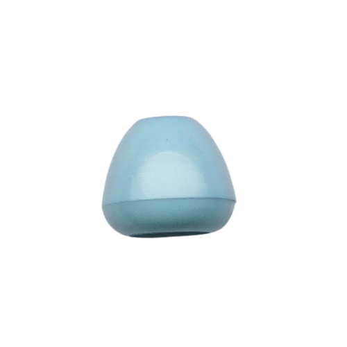 Koord einde plastic 12 mm - lichtblauw / babyblauw (opening 5 mm)