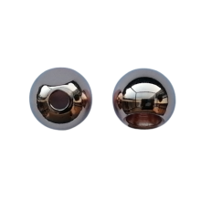Koord einde metaal 12 mm - bol koper (opening 3 mm)