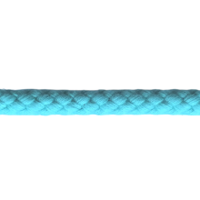 Turquoise gevlochten koord - katoen 7 mm