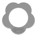 Bijtring bloem silicone van Opry - grijs - 40 mm