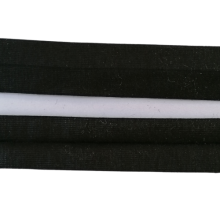 Biais - rekbare katoen 2 cm - zwart