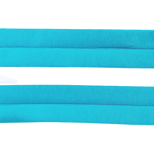 Biais - rekbare katoen 2 cm - turquoise