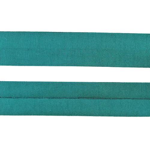 Biais - rekbare katoen 2 cm - petrol groen