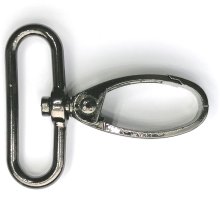 Musketonhaak - gunmetal - 38 mm