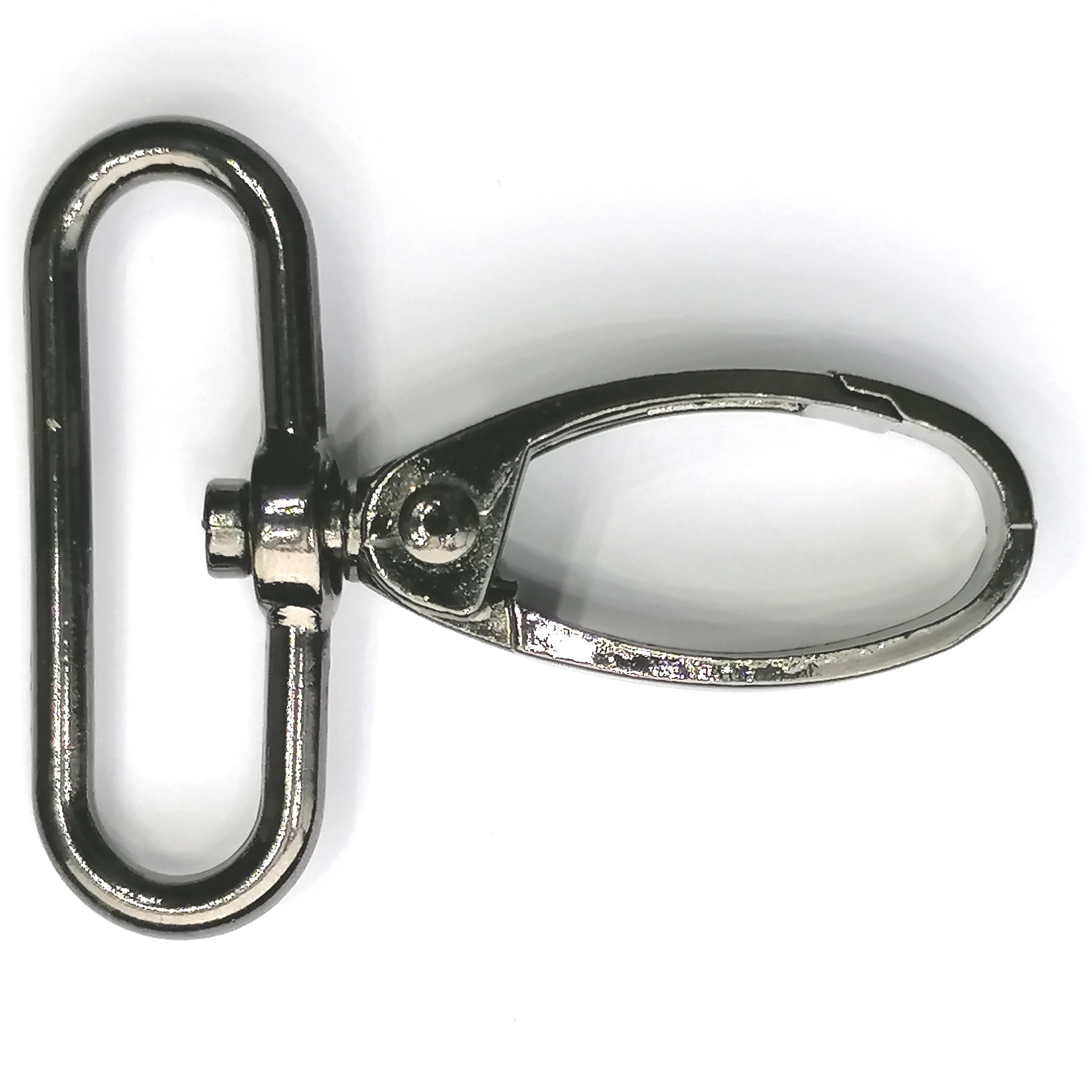 Musketonhaak - gunmetal - 38 mm