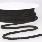 Zwarte rekbare koord - polyester 4,5 mm