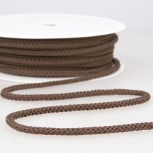 Donkerbruine rekbare koord - polyester 4,5 mm