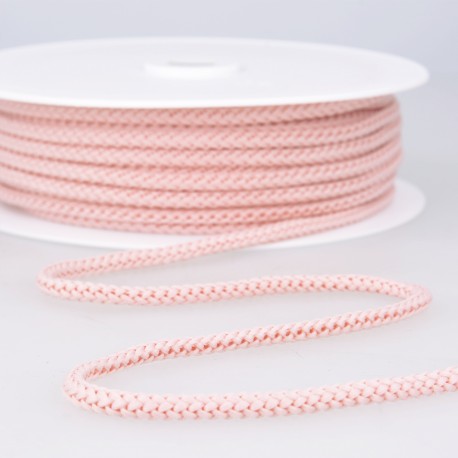 Roze rekbare koord - polyester 4,5 mm