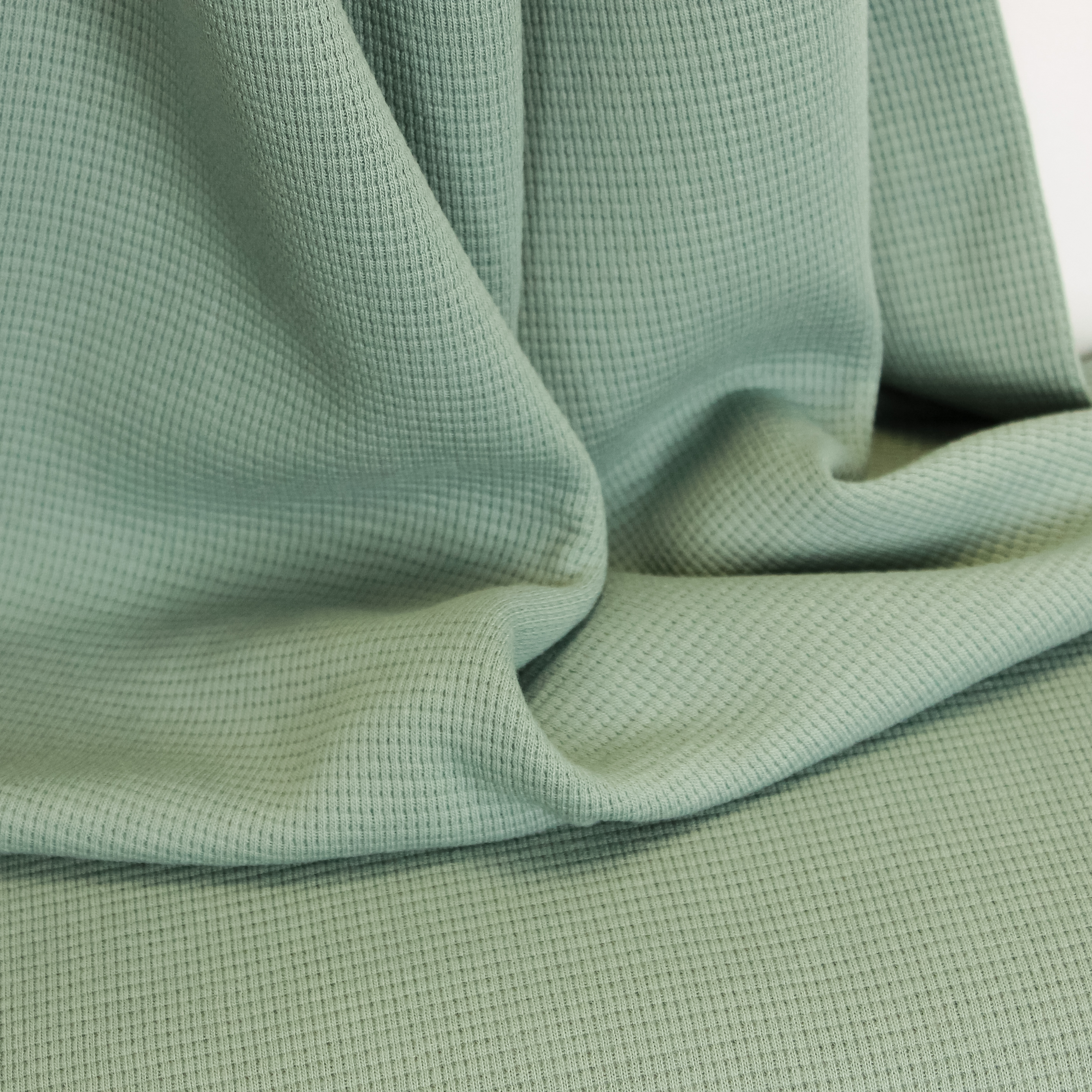 Wafelstof tricot - Dusty Mint