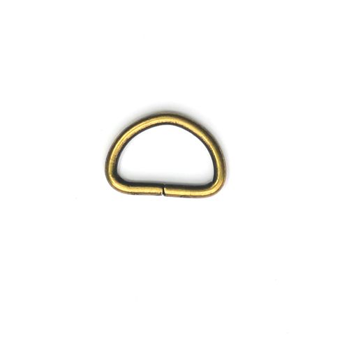 D ring - messing - 15 mm