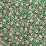 Groene viscose met roze bloemen van Atelier Jupe