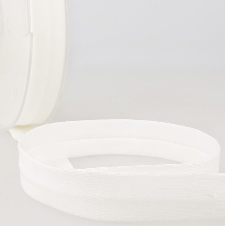 Biais - licht rekbare katoen 2 cm - ecru