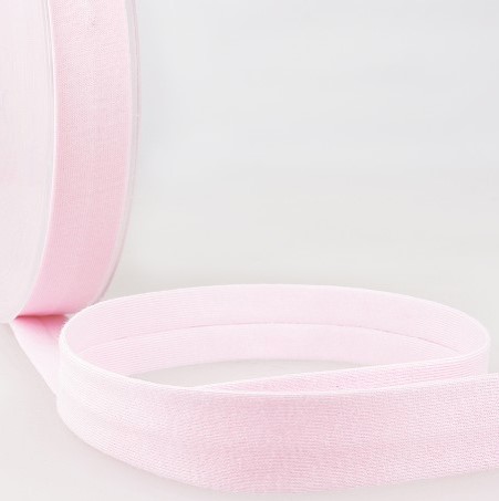 Biais - licht rekbare katoen 2 cm - lichtroze