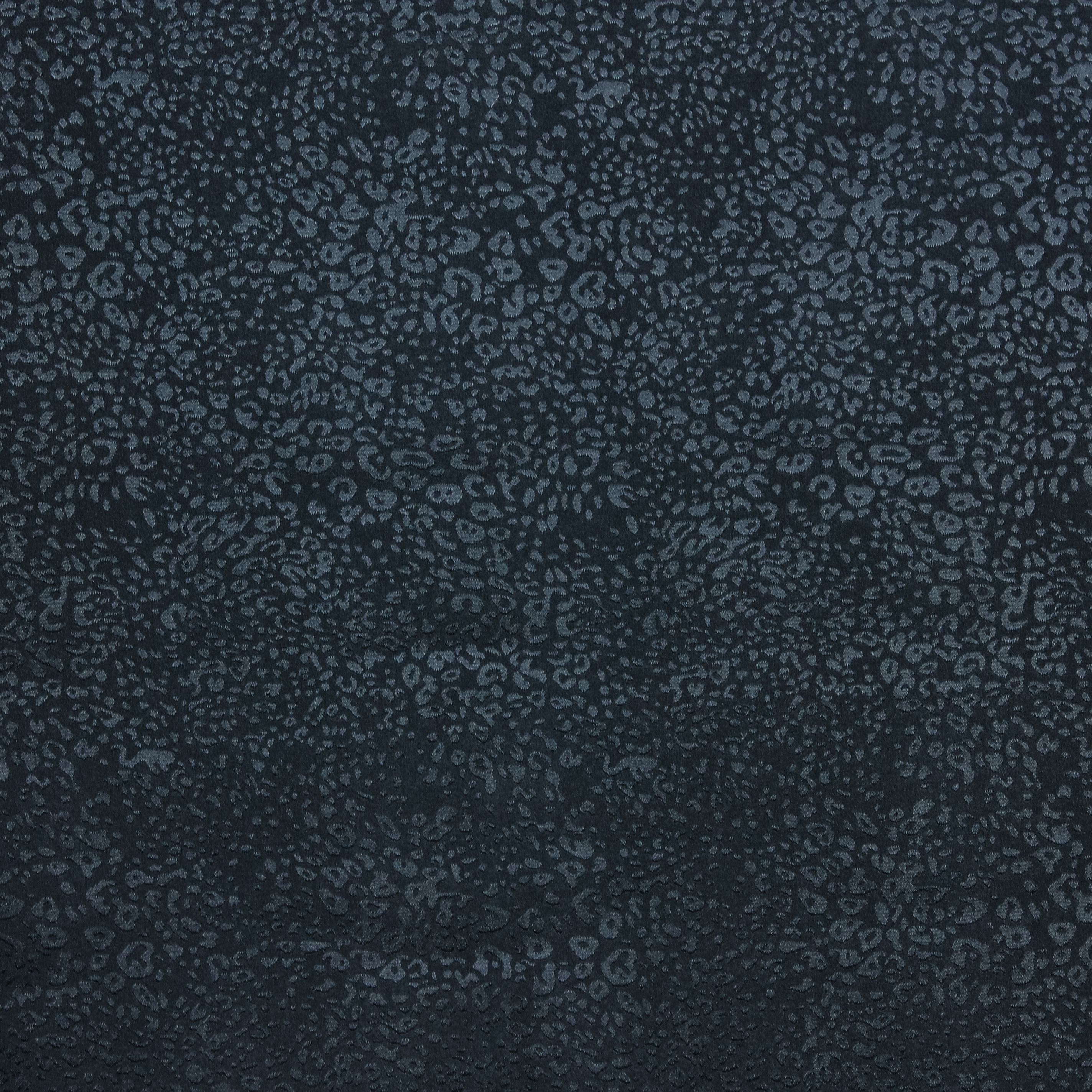 Donkerblauwe polyester met luipaardpatroon