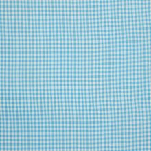 Licht turquoise denim katoen grote ruitjes 0.25cm²