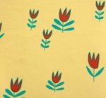 Gele tricot met tulpen - Katia Fabrics