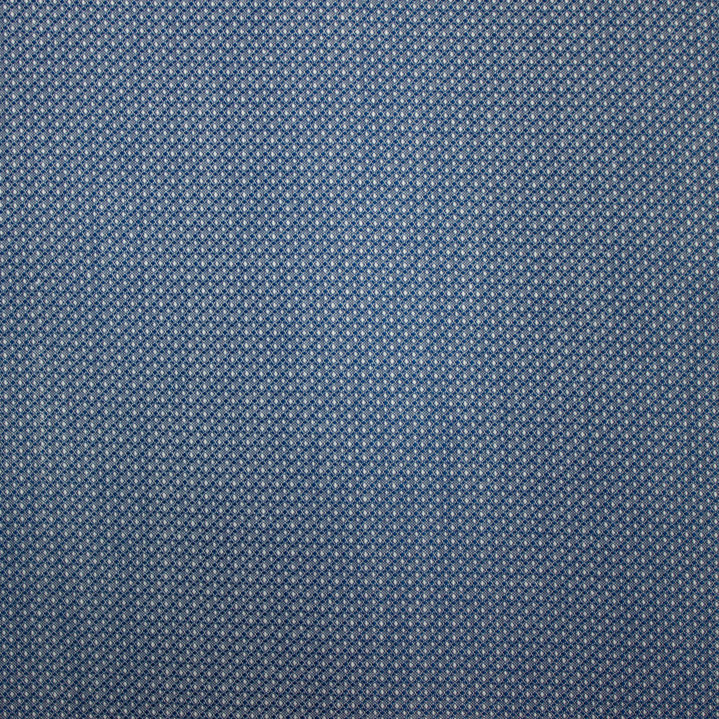 Katoen blauw met stippen