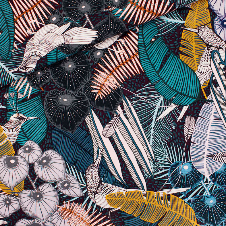'Foliage Song' canvas (tropische vogels en bladeren) - See You At Six