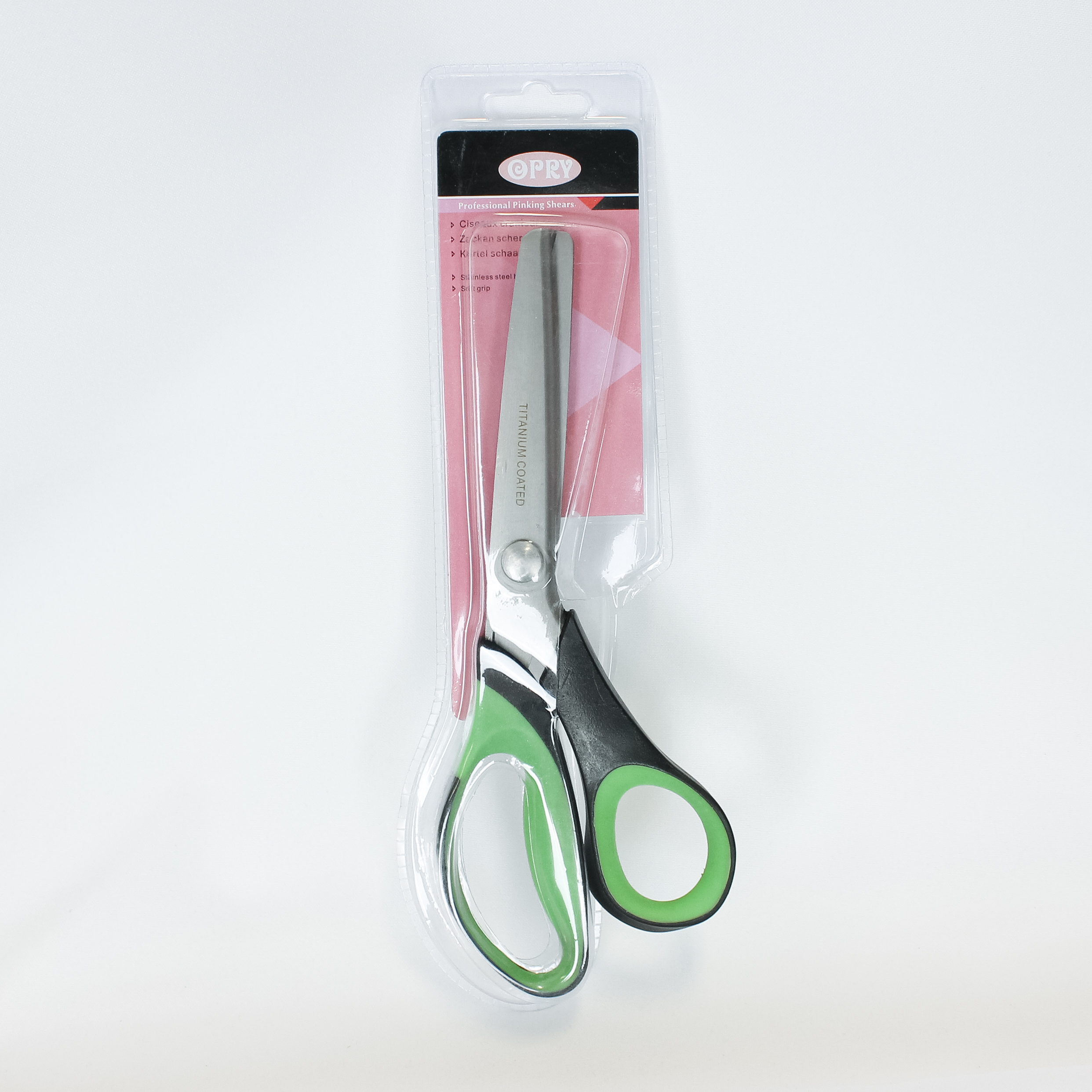 Kartelschaar 'Opry Professional Pinking Shears' soft grip - groen