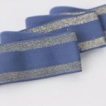 Elastiek gestreept Cobalt 35mm - Atelier Brunette