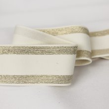 Elastiek gestreept Off-White 35mm - Atelier Brunette