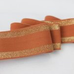 Elastiek gestreept Chestnut 35mm - Atelier Brunette